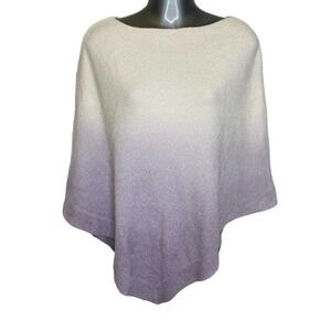Barefoot Dreams CozyChic Ultra Lite Ocean Breeze Poncho OS in Violet Ombre